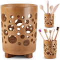 Bamboo Toothbrush Holder Bamboo Toothbrush Accessories Toothbrush Pen Makeup Brush Organizer Biodegradable （Circular ）