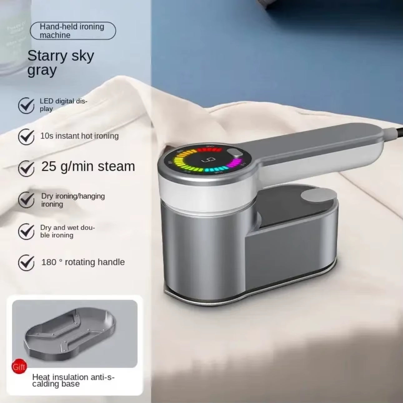 New Intelligent Steam Ironing Machine Portable Travel Steamers for Clothes LCD Diplay Screenc Mini Handheld Garment Iron Steamer