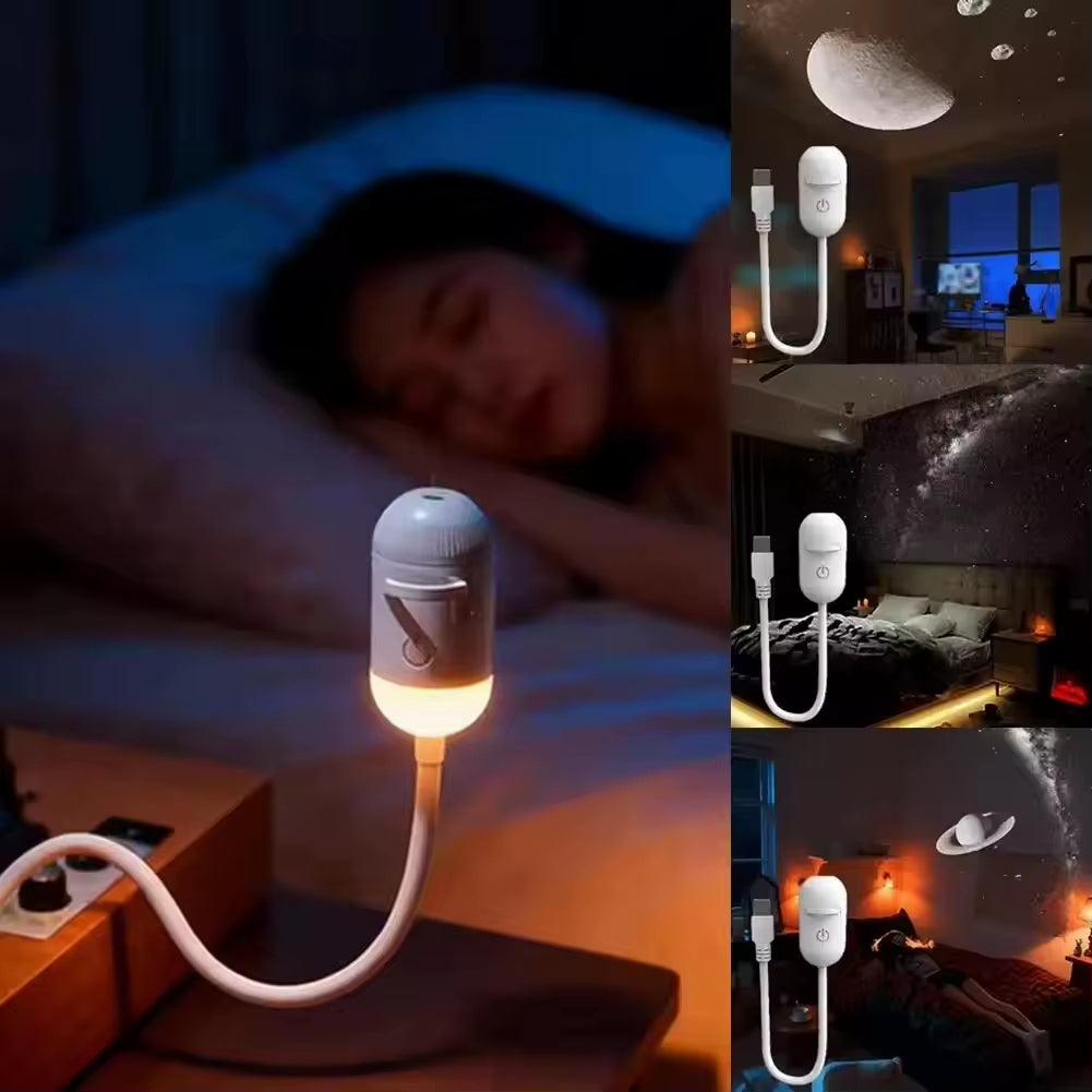 2026 Modern Planetarium Ultra Clear Mini LED Projector Lamp USB Portable Galaxy Moon Whale Scenes Ceiling Decor Drop Shipping