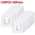 Multi-Purpose Transparent Hooks Double-Sided Adhesive Wall Hooks Waterproof Clothes Hats Towel Hooks Kitchen Bath Door Hooks