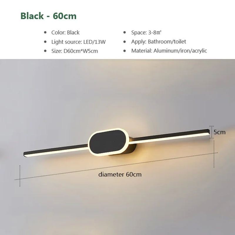 White Black Sconce Mirror Headlights