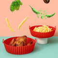 Air Fryer Silicone Liners Air Fryer Silicone Pot Reusable Silicone Air Fryer Liners Food Safe Non Stick Air Fryer Basket Accesso