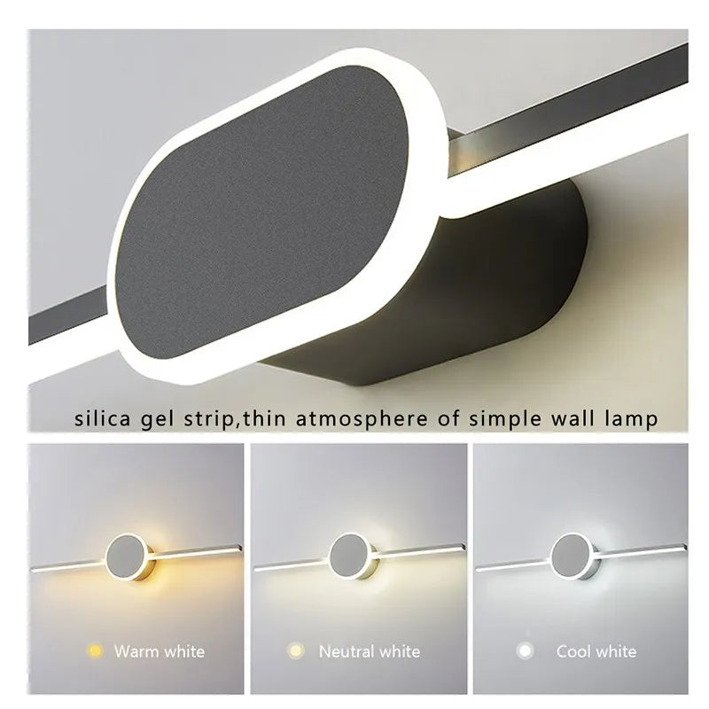 White Black Sconce Mirror Headlights