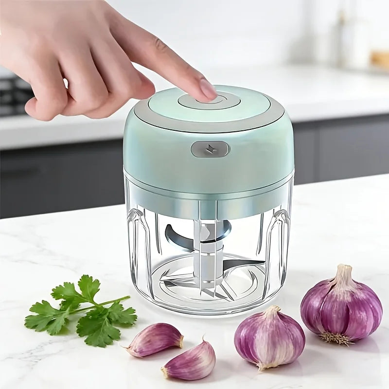 Electric Garlic Chopper, Mini Portable Veggie Choppers, Garlic Grinder Masher Onion Chopper, Blender to Vegetable