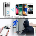 Video Doorbell Camera HD IR Alarm Wifi Doorbell Wireless Operated Motion Detector Audio & Speaker Night Vision for Ios & Android