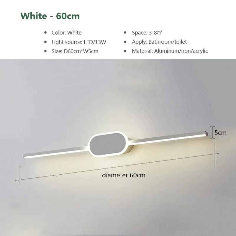White Black Sconce Mirror Headlights