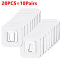Multi-Purpose Transparent Hooks Double-Sided Adhesive Wall Hooks Waterproof Clothes Hats Towel Hooks Kitchen Bath Door Hooks
