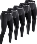 5 Pack Men'S Compression Pants for Workout, Running, Basketball - Sports Baselayer Leggings