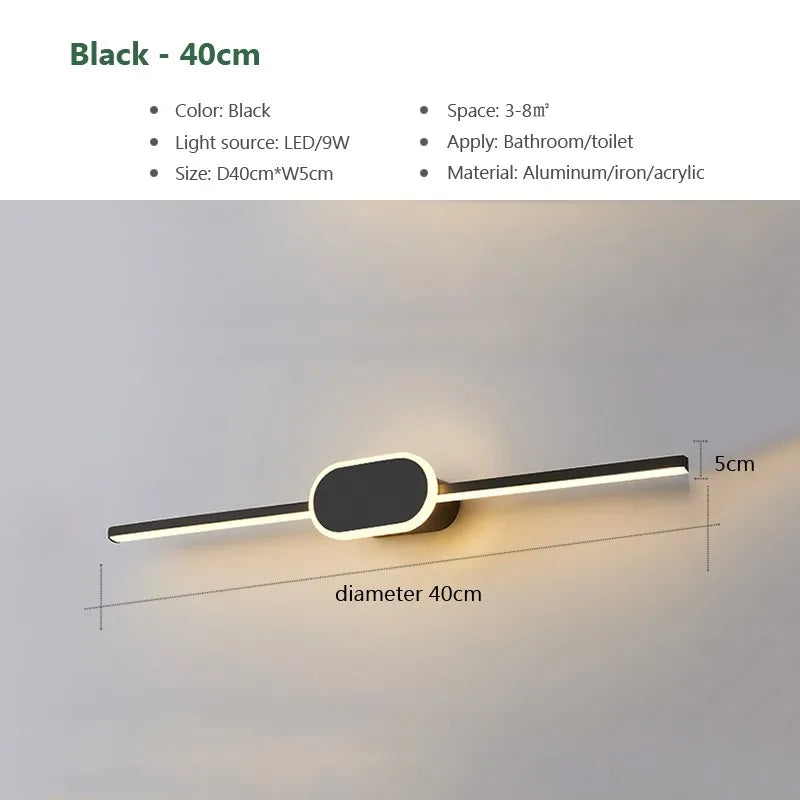 White Black Sconce Mirror Headlights