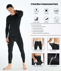 5 Pack Men'S Compression Pants for Workout, Running, Basketball - Sports Baselayer Leggings
