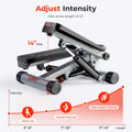 Mini Stepper for Exercise at Home, Stair Step Workout Machine with Resistance Band and over 300Lb Weight Capacity, Optional Twist Motion and Free Sunnyfit App Connection