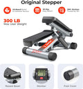 Mini Stepper for Exercise at Home, Stair Step Workout Machine with Resistance Band and over 300Lb Weight Capacity, Optional Twist Motion and Free Sunnyfit App Connection
