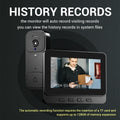 2.4G Wireless Doorbells with 4.3'' Display Security Camera Digital Door Peepholes HD Night Vision Home Intercom Video Eye Bell