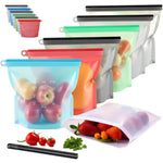 5Pcs Stand up Zip Silicone Food Storage