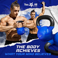 5-100 LB Kettlebells Vinyl Coated Cast Iron for Dumbbell Weights Exercises, Gym, Fitness, Full Body Workout Equipment Push Up, Grip and Strength Training
