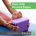 Yoga Block - Supportive Latex-Free Eva Foam - Soft Non-Slip Surface with Beveled Edges for Yoga, Pilates, Meditation - Yoga Accessories for Stability, Balance, Deepen Stretches