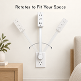 Rotatable Wall Outlet Extender with USB A and USB C