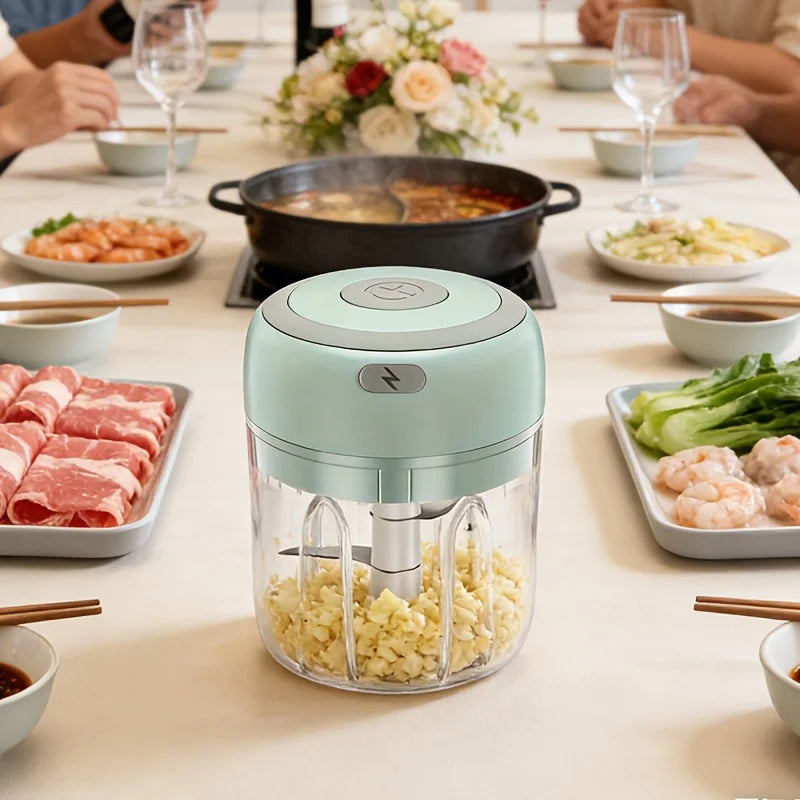Electric Garlic Chopper, Mini Portable Veggie Choppers, Garlic Grinder Masher Onion Chopper, Blender to Vegetable