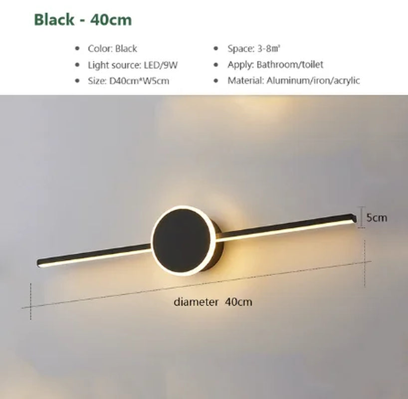 White Black Sconce Mirror Headlights