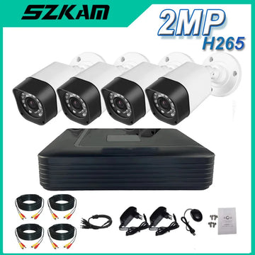 Factory Price 4CH 1080P DVR Bullet Video Analog Surveillance Camera Waterproof Outdoor Indoor IR Night Vision Wired CCTV System