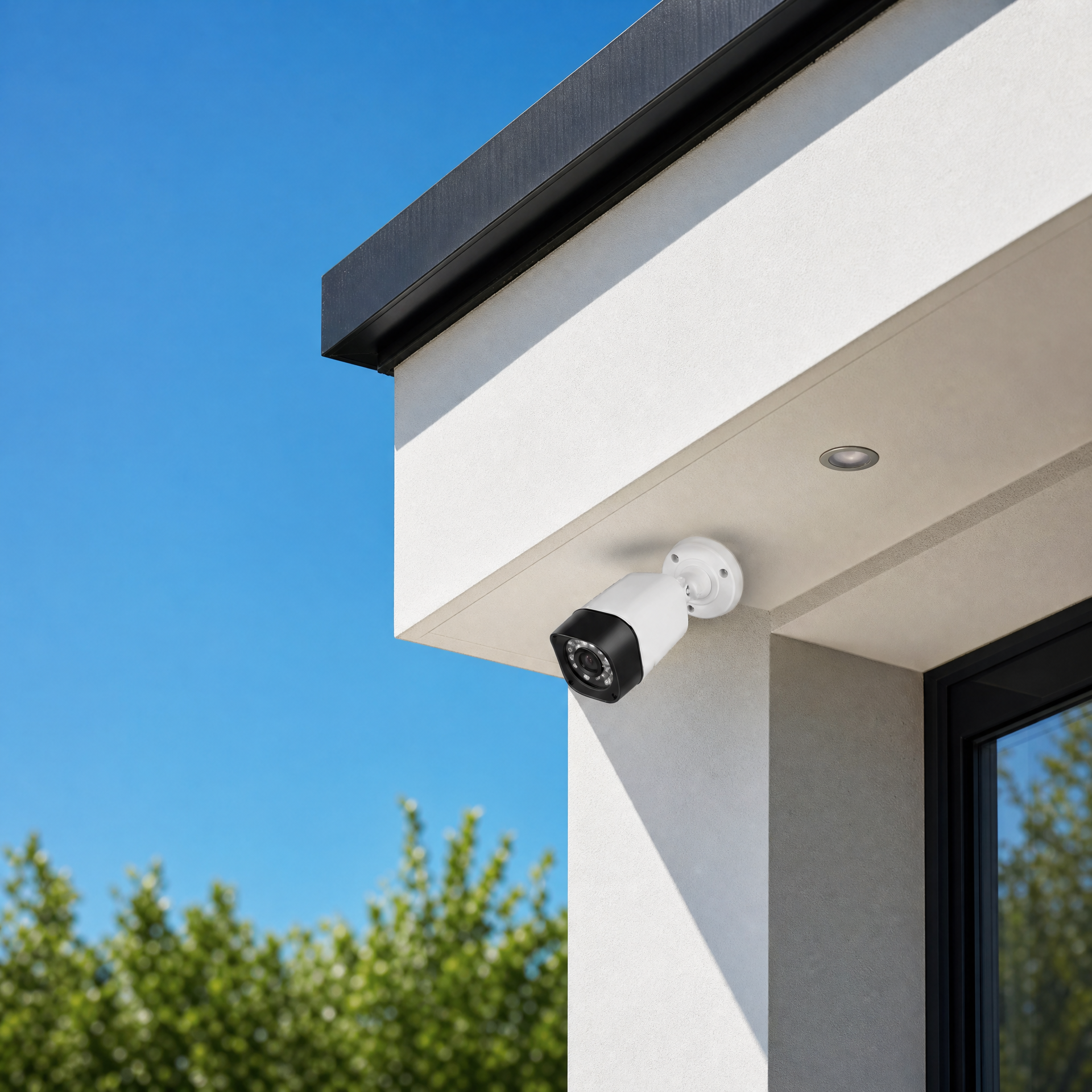 1080P outdoor CCTV security camera mounted on a building for enhanced surveillance.
