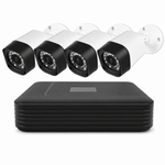1080P outdoor CCTV security camera set with four bullet cameras and NVR recording box for home security