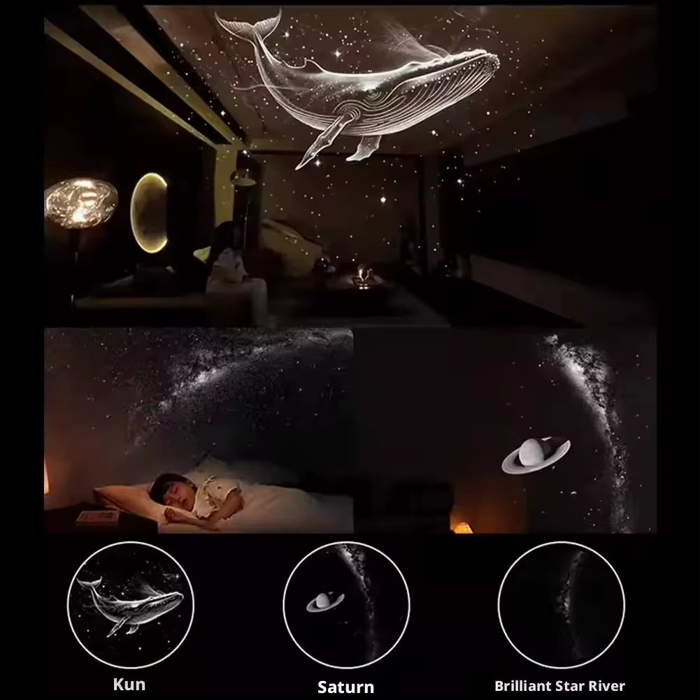 2026 Modern Planetarium Ultra Clear Mini LED Projector Lamp USB Portable Galaxy Moon Whale Scenes Ceiling Decor Drop Shipping