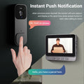 2.4G Wireless Doorbells with 4.3'' Display Security Camera Digital Door Peepholes HD Night Vision Home Intercom Video Eye Bell