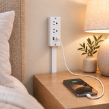 Rotatable Wall Outlet Extender with USB A and USB C