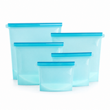 5Pcs Stand up Zip Silicone Food Storage